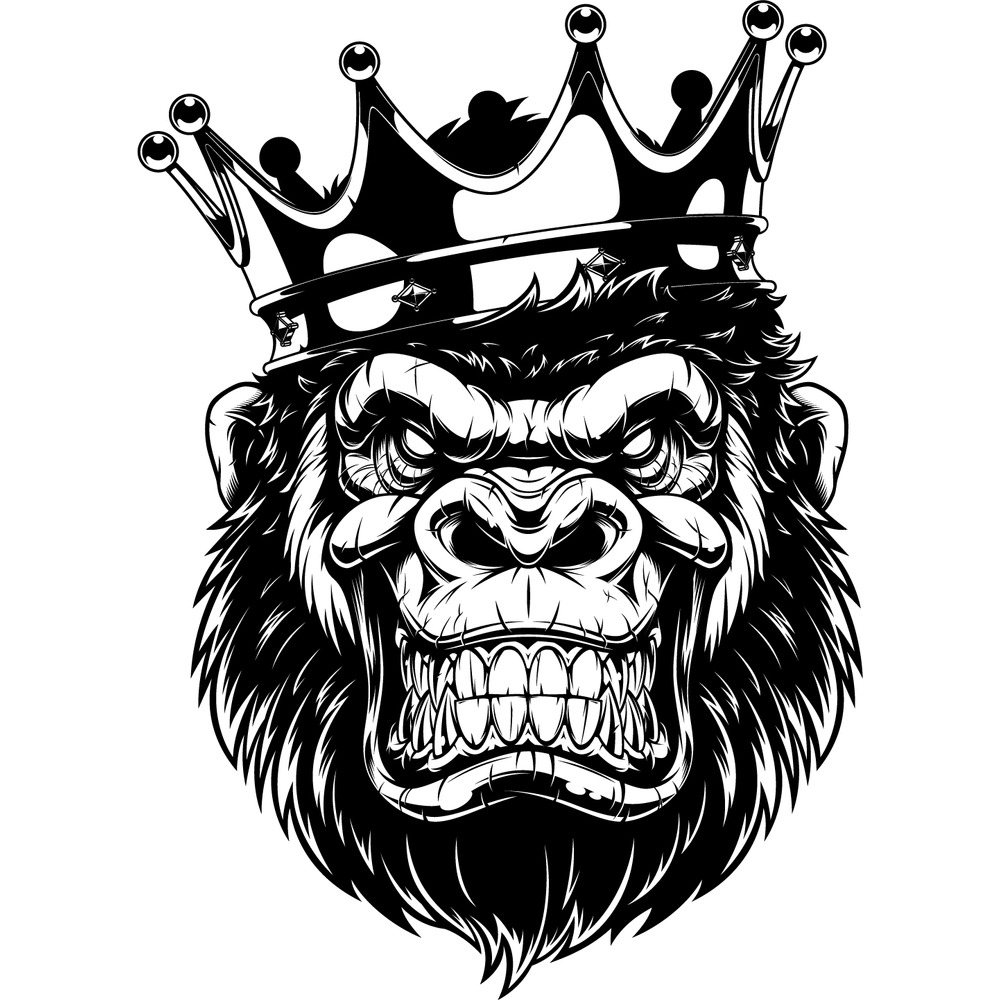 Gorilla King Sticker Decal